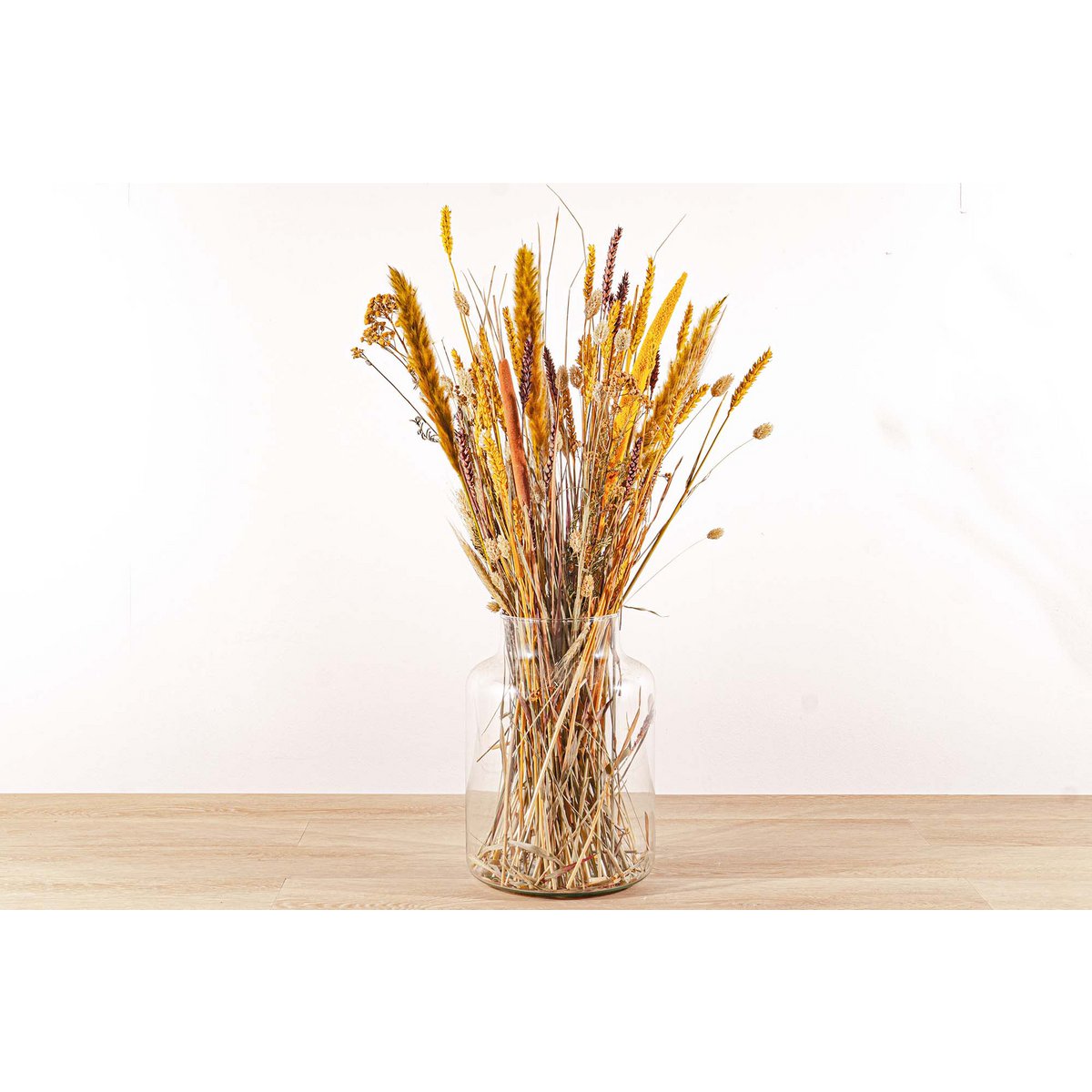 Droogbloemen - Geel & Bruin - Droogboeket - 70cm