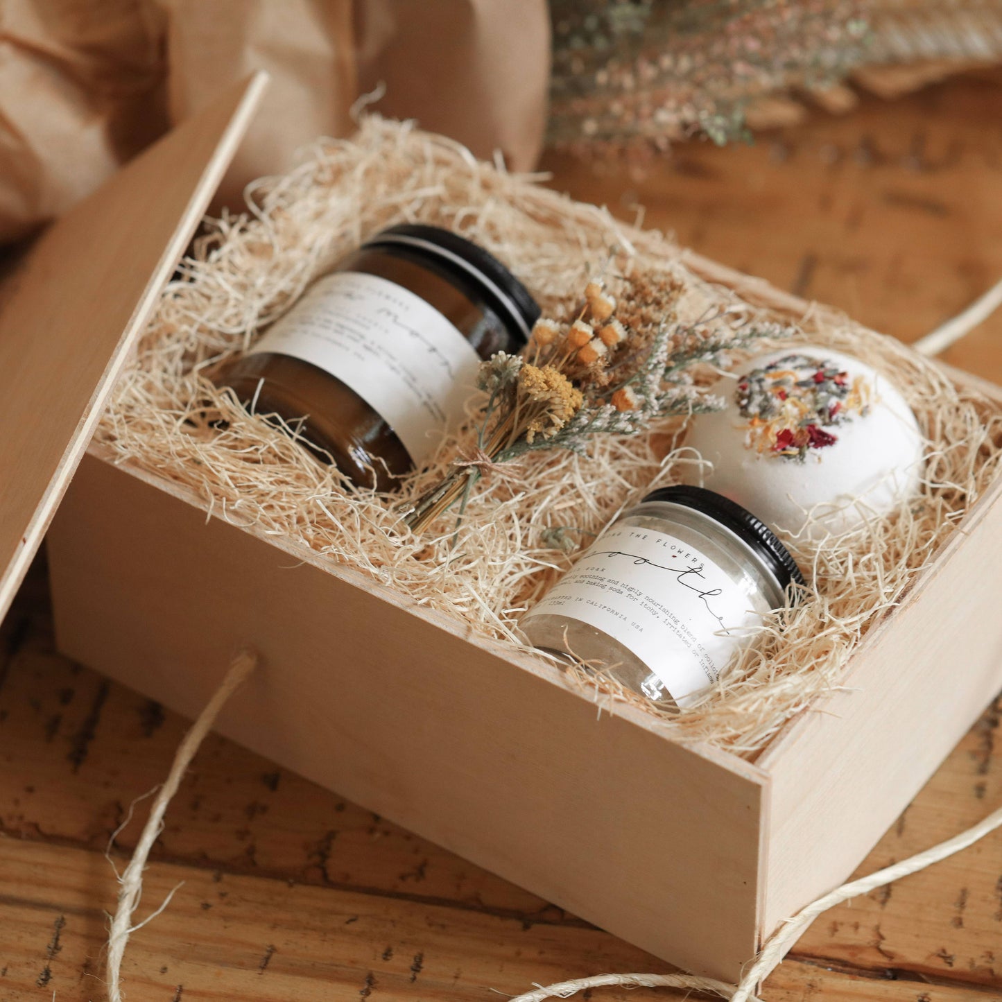 Complete Bath Retreat Kit with Dried Flowers