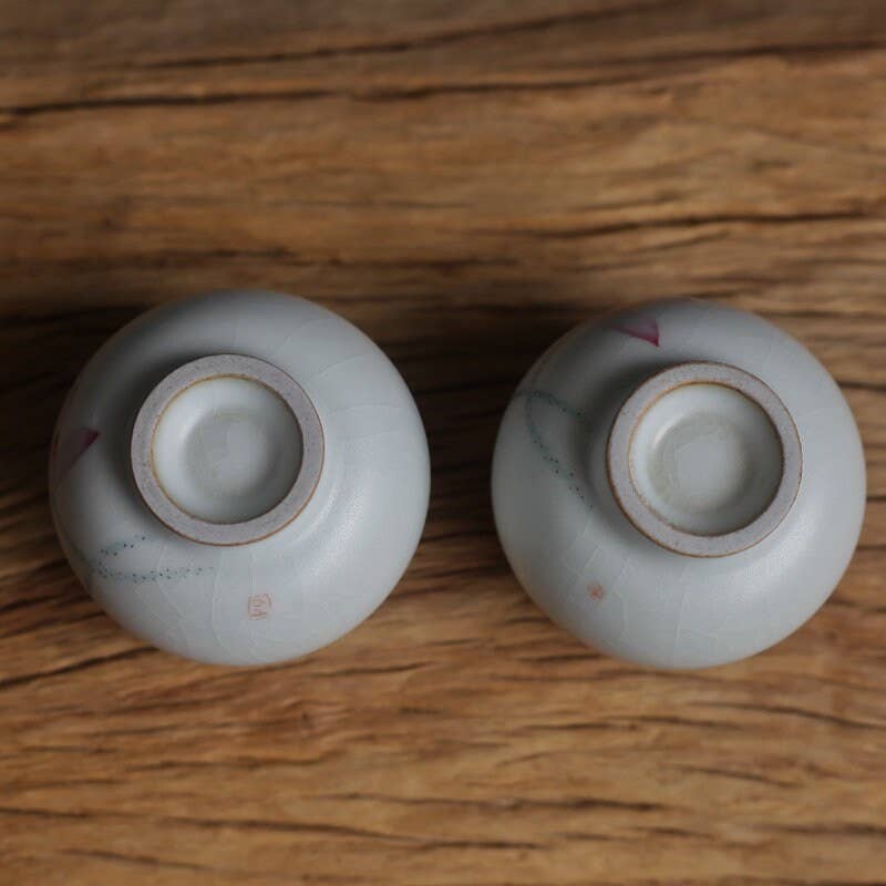 Gohobi handgeschilderde Lotus theekop