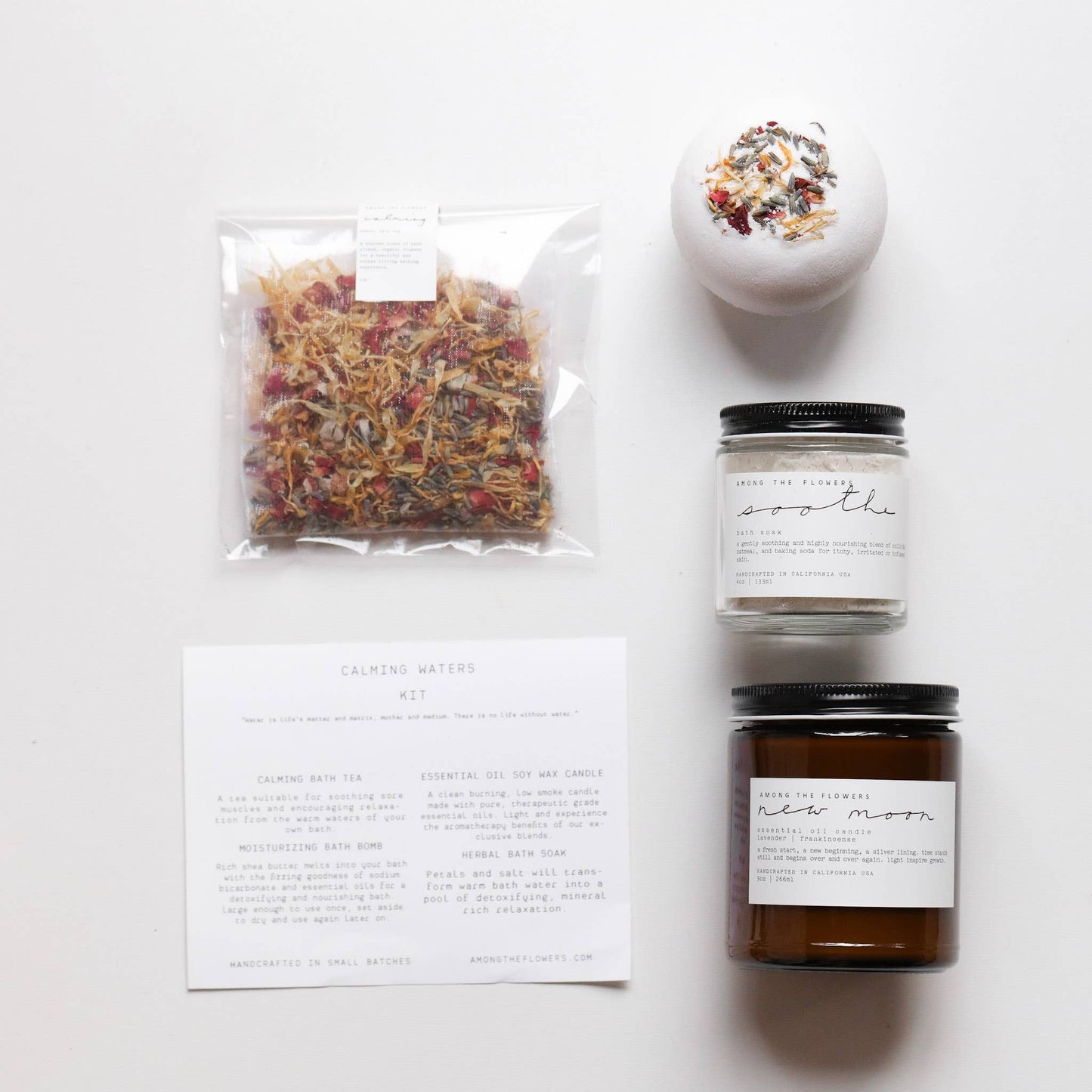 Complete Bath Retreat Kit with Dried Flowers