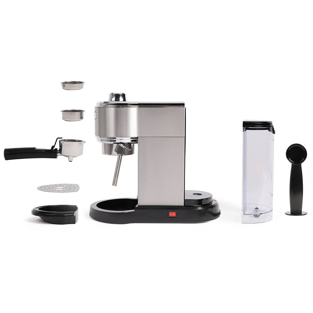 Espressomachine met stoompijp.