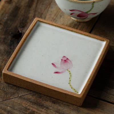 Gohobi handgeschilderde keramische bloemenonderzetter