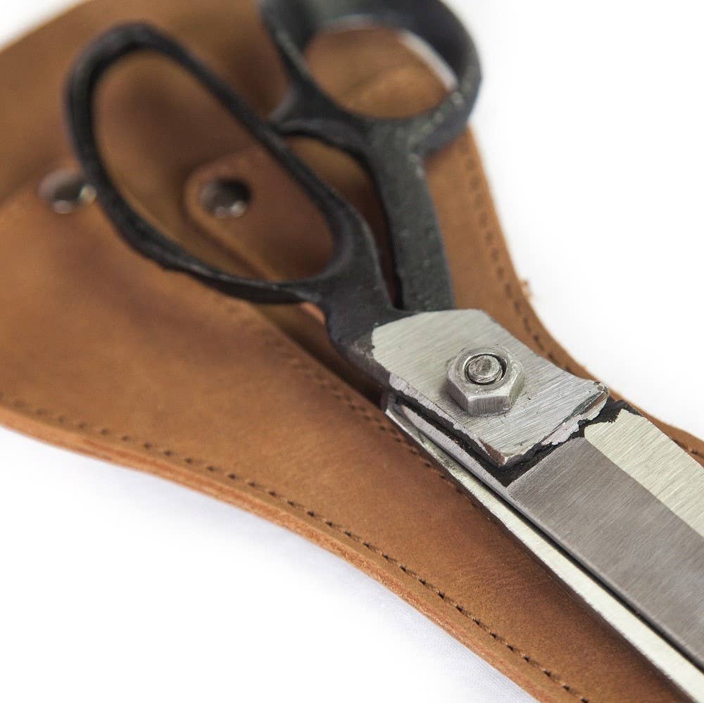 Carbon Steel schaar met lederen hoes