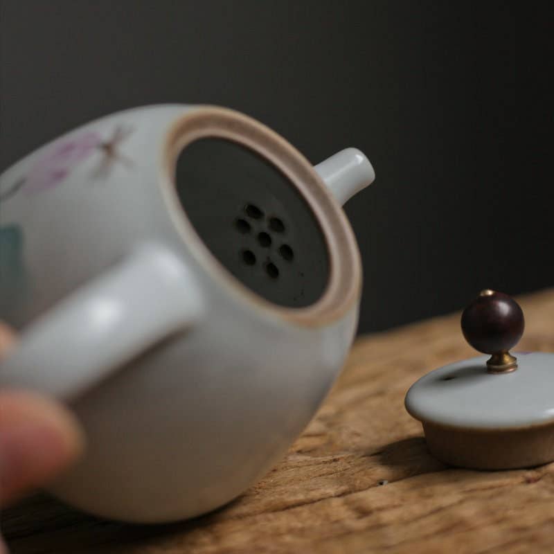 Gohobi handgeschilderde Lotus theepot