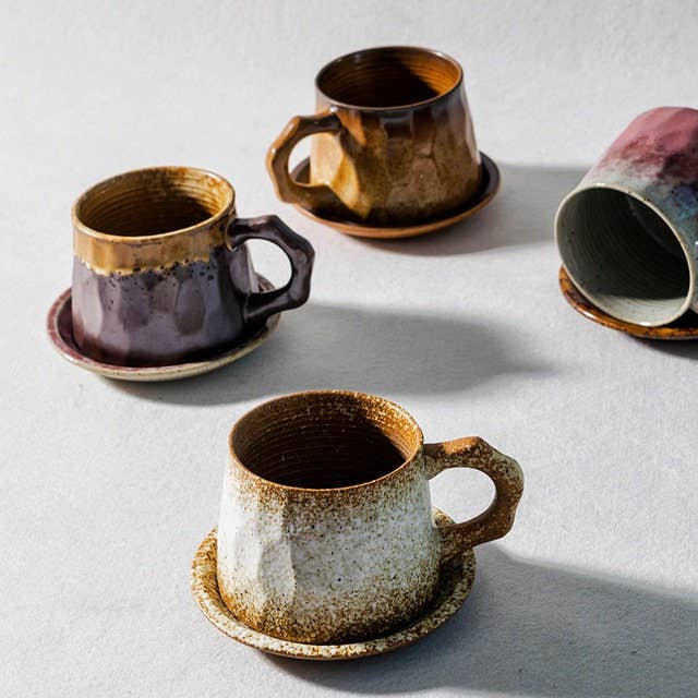 Rustieke Handgemaakte Japanse Koffiekop