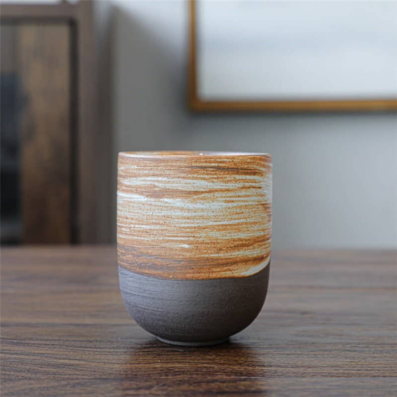Gohobi Ceramic zwart gouden theekopservies in Japanse stijl