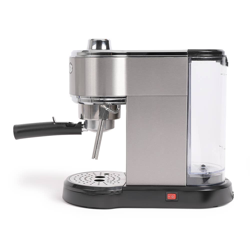 Espressomachine met stoompijp.