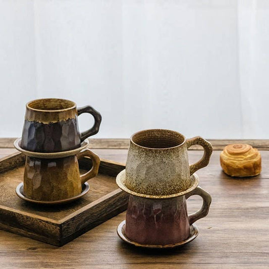 Rustieke Handgemaakte Japanse Koffiekop