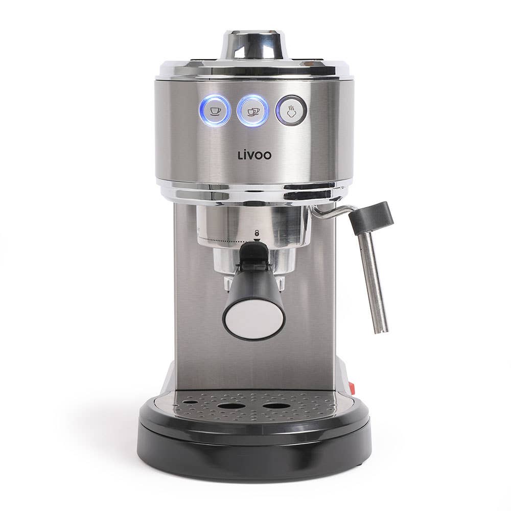 Espressomachine met stoompijp.